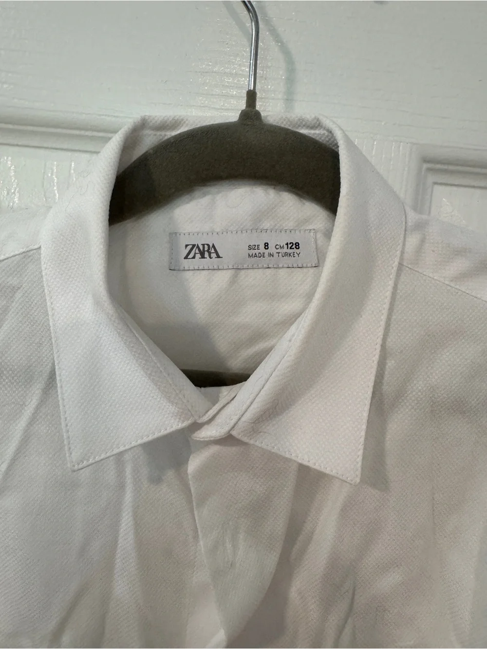 Zara Kids Boys 3 Piece Navy Suit Set Blazer Pants White Shirt Size 7